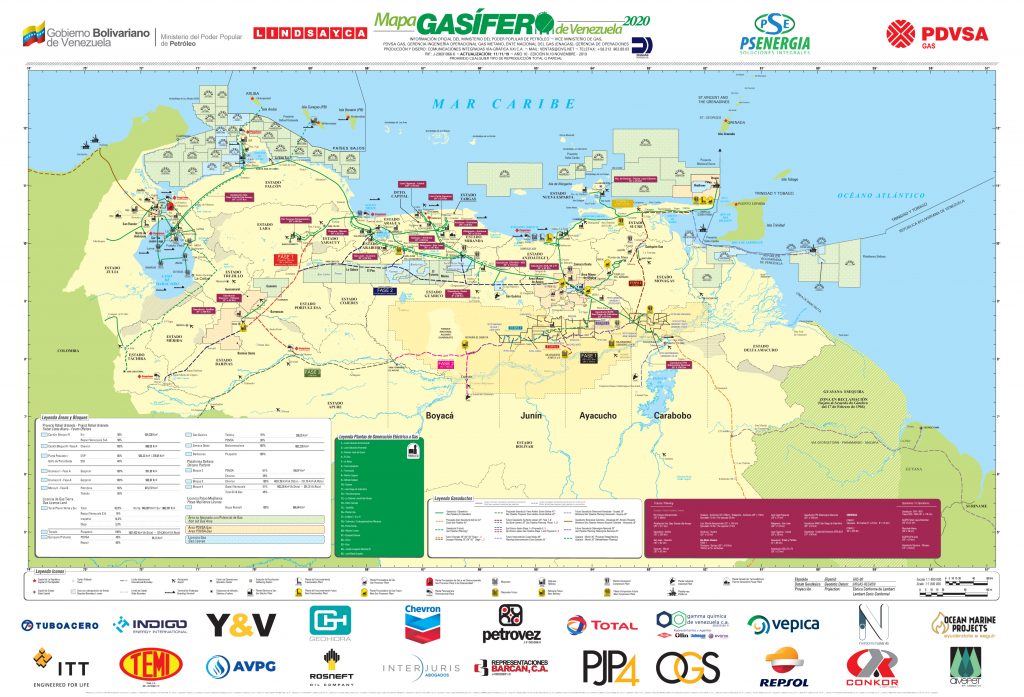 Mapa Gasífero de Venezuela CIVG 2020